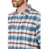 Lucky Brand Mens Lucky Brand Men’s Plaid Utility Cloud Soft Long Sleeve Flannel(Blue Plaid)