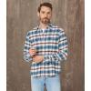 Lucky Brand Mens Lucky Brand Men’s Plaid Utility Cloud Soft Long Sleeve Flannel(Blue Plaid)