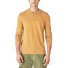 Lucky Brand Mens Lucky Brand Men’s Weekend Slub Jersey Jersey Long Sleeve Henley(Buckthorn Brown)