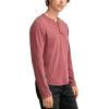 Lucky Brand Mens Lucky Brand Men’s Weekend Slub Jersey Jersey Long Sleeve Henley(Cabernet)