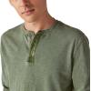 Lucky Brand Mens Lucky Brand Men’s Weekend Slub Jersey Jersey Long Sleeve Henley(Camo Green Cotton)
