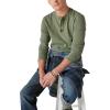 Lucky Brand Mens Lucky Brand Men’s Weekend Slub Jersey Jersey Long Sleeve Henley(Camo Green Cotton)
