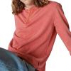Lucky Brand Mens Lucky Brand Men’s Weekend Slub Jersey Jersey Long Sleeve Henley(Cardinal)