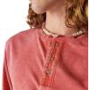 Lucky Brand Mens Lucky Brand Men’s Weekend Slub Jersey Jersey Long Sleeve Henley(Cardinal)