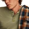Lucky Brand Mens Lucky Brand Men’s Weekend Slub Jersey Jersey Long Sleeve Henley(Lily Pad)