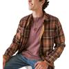 Lucky Brand Mens Lucky Brand Men’s Weekend Slub Jersey Jersey Long Sleeve Henley(Maroon Banner)