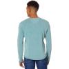 Lucky Brand Mens Lucky Brand Men’s Weekend Slub Jersey Jersey Long Sleeve Henley(Mineral Blue)