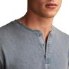 Lucky Brand Mens Lucky Brand Men’s Weekend Slub Jersey Jersey Long Sleeve Henley(Provincial Blue)