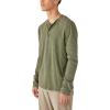 Lucky Brand Mens Lucky Brand Men’s Weekend Slub Jersey Jersey Long Sleeve Henley(Rifle Green)