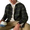 Lucky Brand Mens Plaid Cloud Soft Long Sleeve Flannel(Navy / Green Plaid)