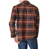 Lucky Brand Mens Plaid Cloud Soft Long Sleeve Flannel(Navy/Orange)