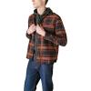 Lucky Brand Mens Plaid Cloud Soft Long Sleeve Flannel(Navy/Orange)