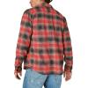 Lucky Brand Mens Plaid Cloud Soft Long Sleeve Flannel(Red Charcoal)