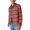Lucky Brand Mens Plaid Cloud Soft Long Sleeve Flannel(Red Charcoal)