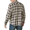Lucky Brand Men’s Plaid Dobby Western Long Sleeve Shirt(Black Dobby Plaid)