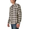 Lucky Brand Men’s Plaid Dobby Western Long Sleeve Shirt(Black Dobby Plaid)