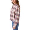 Lucky Brand Men’s Plaid Dobby Western Long Sleeve Shirt(Cream Plaid)