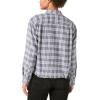 Lucky Brand Men’s Plaid Dobby Western Long Sleeve Shirt(Grey Plaid)