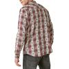 Lucky Brand Men’s Plaid Dobby Western Long Sleeve Shirt(Red Dobby Plaid)