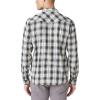 Lucky Brand Men’s Plaid Dobby Western Long Sleeve Shirt(White/Black Plaid)