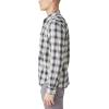 Lucky Brand Men’s Plaid Dobby Western Long Sleeve Shirt(White/Black Plaid)