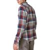Lucky Brand Men’s Plaid Utility Long Sleeve Flannel Shirt(Grey/Red/Blue)