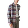 Lucky Brand Men’s Plaid Utility Long Sleeve Flannel Shirt(Grey/Red/Blue)