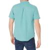Lucky Brand Mens Short Sleeve Button Up One Pocket San Gabriel Shirt(Agate Green)