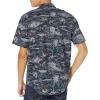 Lucky Brand Mens Short Sleeve Button Up One Pocket San Gabriel Shirt(Chambray Print)