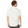 Lucky Brand Mens Short Sleeve Button Up One Pocket San Gabriel Shirt(White Print 2.0)