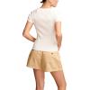 Lucky Brand Womens Lucky Brand Women’s Short Sleeve Rib Knit Top(Bright White)