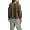 Lucky Brand Womens Women’s Knit Mix Peasant Blouse(Dusty Olive)