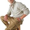 Lucky Brand mens Lucky Brand Men’s Los Feliz Half Zip Mockneck(104 Cream)