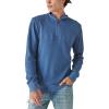 Lucky Brand Men’s Garment Dye Thermal Mock Half Zip(True Navy)