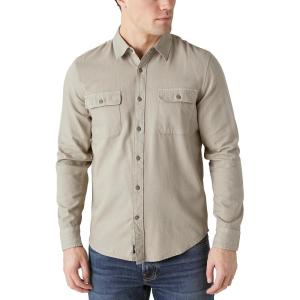 Lucky Brand Mens Lucky Brand Men’s Lived-in Long Sleeve Utility Shirt(Silver Sage)