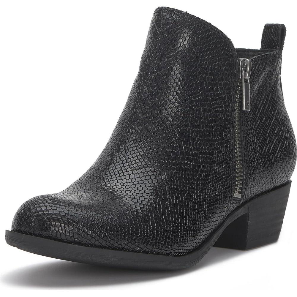 image:imageLucky Brand Basel Studded BootieBlack Snake Print Leather