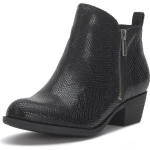 Lucky Brand Basel Studded Bootie(Black Snake Print Leather)