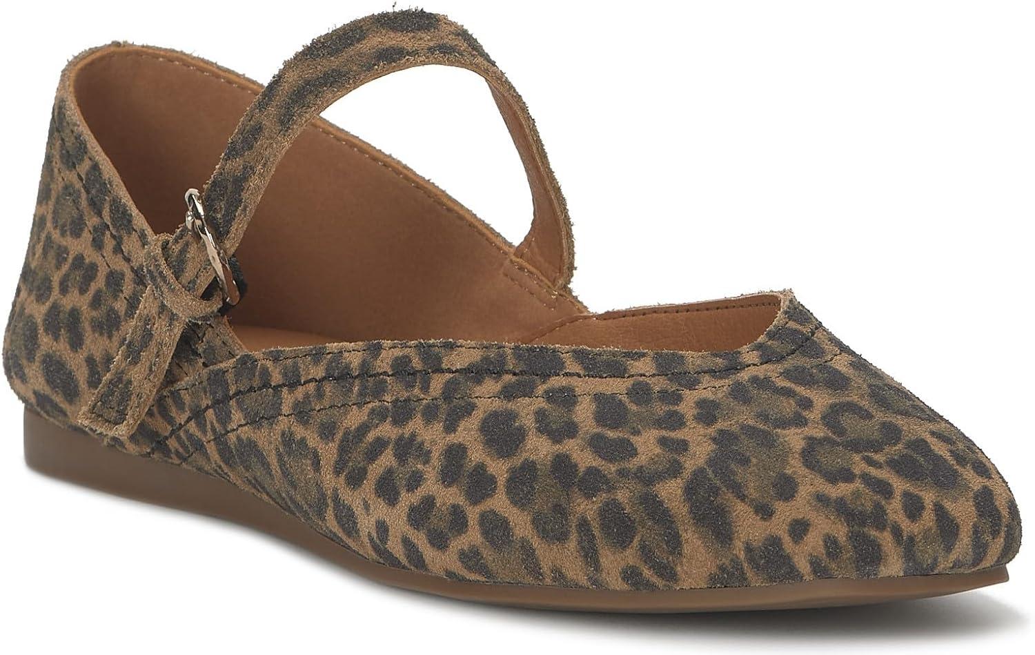 image:imageLucky Brand Womens Albajane FlatBlurred Leopard Suede