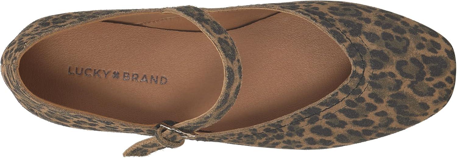 image:imageLucky Brand Womens Albajane FlatBlurred Leopard Suede