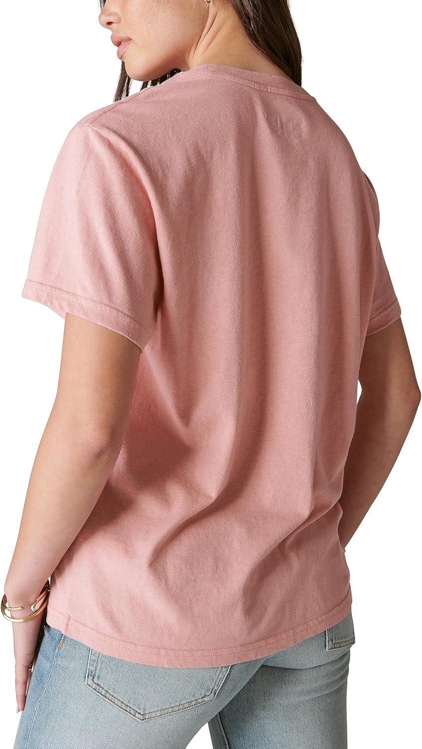 image:imageLucky Brand Womens Lucky Brand Womens Bowie Embroidery Boyfriend TeeTShirtRosette