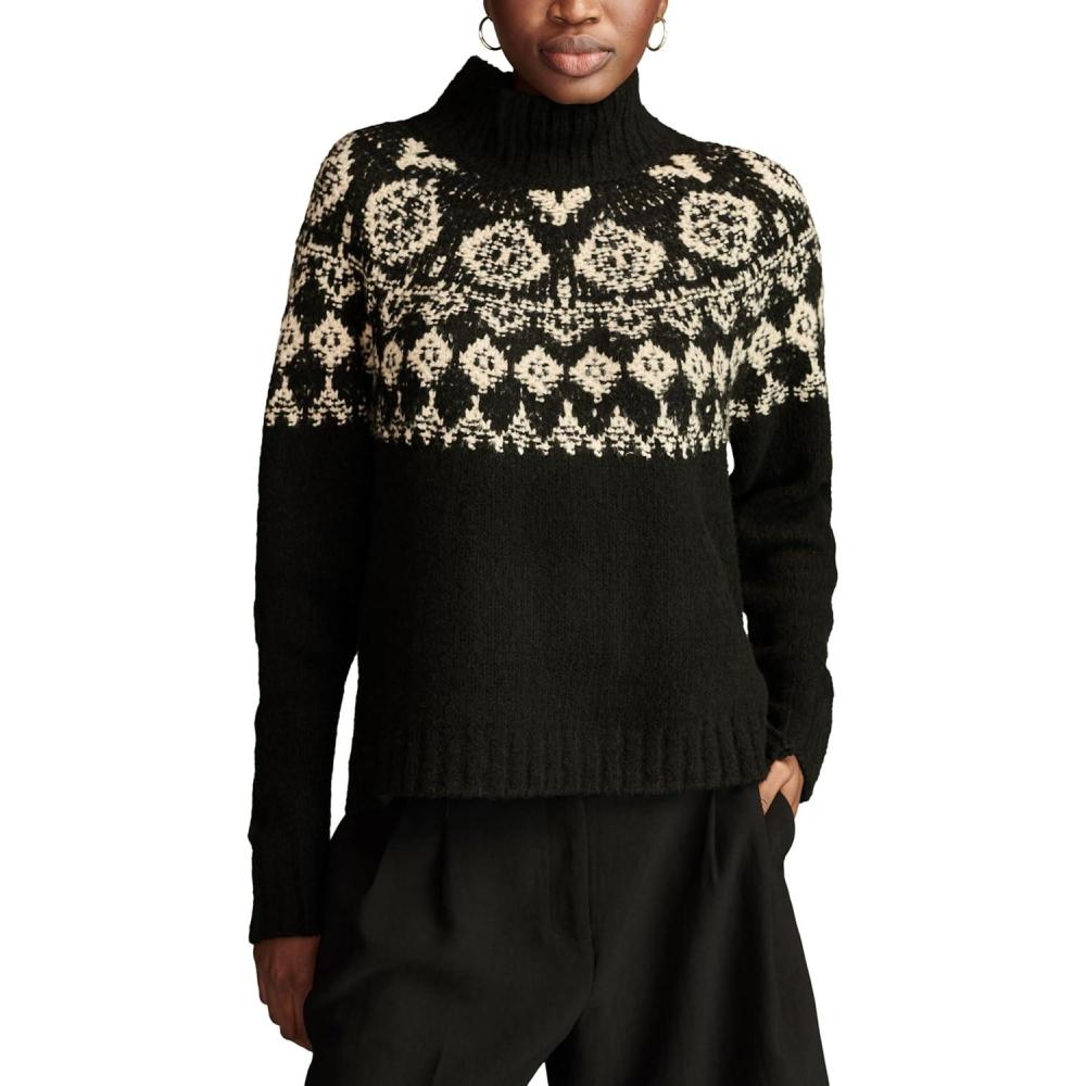 image:imageLucky Brand Womens Fairisle TurtleneckBlack Combo