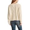 Lucky Brand Womens Cable Stitch Long Sleeve Cardi(Tofu)