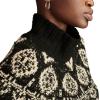 Lucky Brand Womens Fairisle Turtleneck(Black Combo)