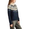 Lucky Brand Womens Fairisle Turtleneck(Navy/Grey Combo)