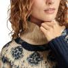 Lucky Brand Womens Fairisle Turtleneck(Navy/Grey Combo)
