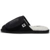 Lucky Brand Boys Slippers – Fuzzy Non Slip Memory Foam House Slippers for Kids – Plush Soft Rubber Sole Bedroom Shoes(Black)