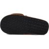 Lucky Brand Boys Slippers – Fuzzy Non Slip Memory Foam House Slippers for Kids – Plush Soft Rubber Sole Bedroom Shoes(Tan)