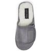 Lucky Brand Boys Slippers – Fuzzy Non Slip Memory Foam House Slippers for Kids – Plush Soft Rubber Sole Bedroom Shoes(Grey)