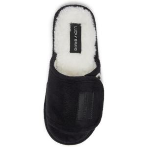 Lucky Brand Boys Slippers – Fuzzy Non Slip Memory Foam House Slippers for Kids – Plush Soft Rubber Sole Bedroom Shoes(Black)