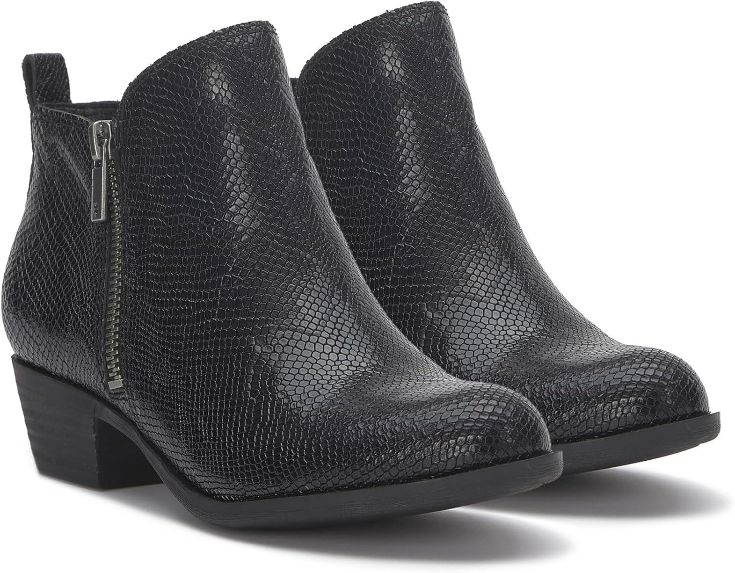 image:imageLucky Brand Womens Basel Bootie Ankle BootBlack Snake Print Leather